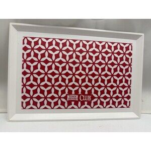 Town House Club Crackers Serving Tray Red White Plastic Advertising